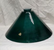 Vintage VV Glass Shade ~  Cased Emerald  Green ~ 13 3/4