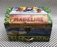 VINTAGE 1999 MADELINE MUSICAL BOX/ JEWELRY 6” Wood [Tested] picture
