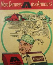 Vintage Armour's Crop Fertilizer Advertisement Tractor Farming Calendar 1954 picture