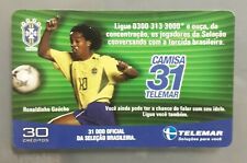 Ronaldinho Gaucho World Cup Champion Football Phone Card Telemar Brazil 2002 Rar picture