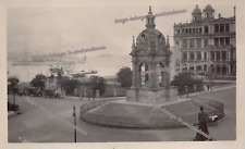 RPPC Hong Kong China Harbor Queen Victoria Statue Square Photo Vtg Postcard B54 picture