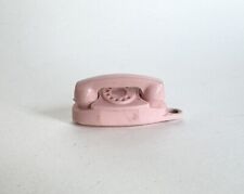 Vintage Princess Phone Keychain Pink Retro Mini Rotary Telephone NO CHAIN picture