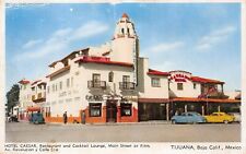 Tijuana Mexico Main Street Hotel Caesar Cafe 1930s Downtown Vtg Postcard Z5 picture