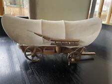 COVERED CHUCK WAGON WOOD/CANVAS WESTERN DECOR HANDMADE  (20” Long X 10” High) picture