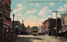 Redlands CA Orange Street Car Downtown Y.M.C.A. Bldg. c.1910 Postcard A522 picture