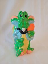 Vtg Chalkware Dragon Piggy Bank  Funky Retro Collectible Bright Colors Eclectic picture