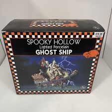 Spooky Hollow Lighted Porcelain Ghost Ship  Halloween Vintage ‘96 picture