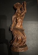 Coco Joe's Hawaii Tahitian Dancer Hand Carved Hapa Wood Tiki Bar Figurine 1991 picture