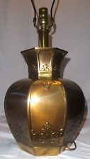 Vintage WILDWOOD Hollywood Regency Asian Style Brass Ginger Jar Lamp picture