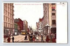 Postcard California Los Angeles CA Broadway Fourth Street Downtown Pre-1907 picture