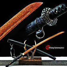Wooden Katana Battle Training Practice Sword Kendo Outdoor Iaido Leather Bokken picture