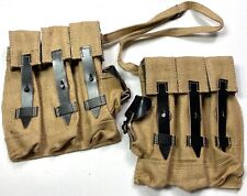  WWII GERMAN LATE WAR MP STG AMMO POUCHES-JUTE COTTON picture