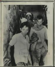 1967 Press Photo Suspected Communist terrorists led handcuffed in Hong Kong picture