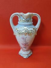 Vintage Royal Dux Bohemia Czechoslovakia Porcelain Vase Gold Trim 5.5