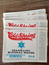 50 Vintage COLD SPRING Mineral Water Labels 1970's  12 Oz. - Cold Springs, MN picture