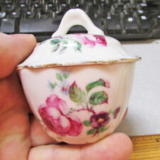 vintage ceramic trinket jar, Victoria Czecho-Slovakia, Beautiful Floral Design picture