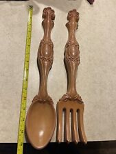 Vintage Arnel's Fork and Spoon Wall Hanging Ceramic 16’ Kitchen Decor picture