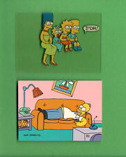 1993 SKYBOX THE SIMPSONS PROMO CARD SET OF 2 B1 & C1 HOMER & CEL OVERLAY MINT picture