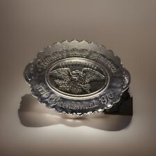 United States American 1776-1976 Bicentennial Oval Glass Plate Eagle picture