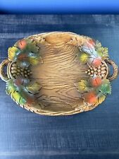 Resin Tray Vintage Multi Products Inc Leaves Grapes Mid Century Modern MCM Decor picture