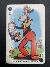 1939 Mickeys Fun Fair Card Rare Disneyana Blue Back Vintage Horace Horsecollar picture