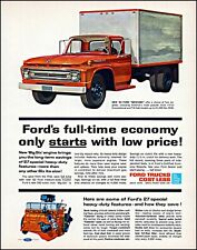 1961 Ford 1962 medium-duty trucks tilt-cab models vintage art print ad adl79 picture
