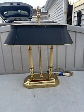 Vintage French Empire Style Bouillotte  Gilt  Tole Metal Shade  Lamp. picture