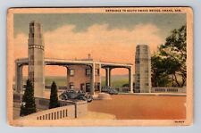 Omaha NE-Nebraska, Entrance, Bridge Cars, Vintage Postcard picture