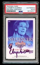Elizabeth Warren #31 signed autograph auto Decision 2016 Influencers Card PSA picture