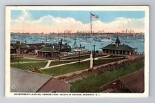 Newport, RI-Rhode Island, Government Landing Harbor c1919, Vintage Postcard picture