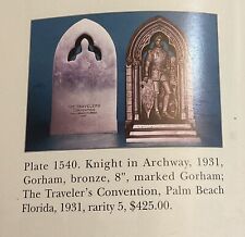 Gorham Co. bookends, Knight in Archway, dated 1931, 10+ Pounds picture