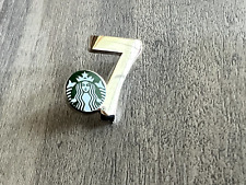 Starbucks Coffee Employee Anniversary 7 Silver tone Award Barista Apron Pin picture