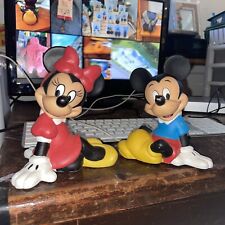 VINTAGE DISNEY MICKEY & MINNIE PLASTIC COIN BANK picture