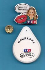 RARE PIN'S TALKING SOPHIE FAVIER TF1 TELEVISION TV WORKS picture