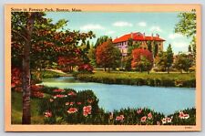 Vintage Postcard Scene in Fenway Park Boston Massachusetts picture