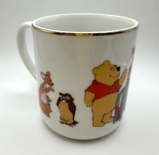 Vintage Walt Disney Winnie The Pooh Coffee Tea Mug Tigger Eeyore Piglet Japan picture