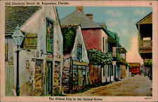 Postcard: Old Charlotte Street, St. Augustine, Florida. OL BATE PRIURE picture