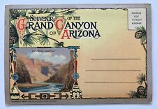 Grand Canyon of Arizona Souvenir Postcard Linen Color Foldout Vintage Unposted picture
