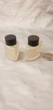 VINTAGE ART DECO MINI FROSTED GLASS SALT AND PEPPER SHAKERS picture