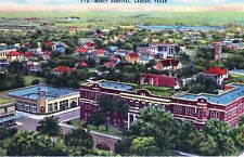VTG 1930s Mercy Hospital Birds Eye View of Laredo Texas TX Linen Postcard picture