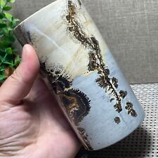 700g Chinese Painting Stone Quartz Crystal Carving Pen holde home decor  A13 picture
