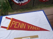Vintage 1950's Felt Pennant Souvenir Penn Yan NY New York Red with Yellow Letter picture