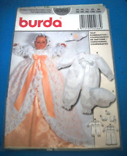 BABY Girl Boy Burda 4088 Pattern Christening Gown Jumpsuit UNCUT Size 3M-18M OOP picture