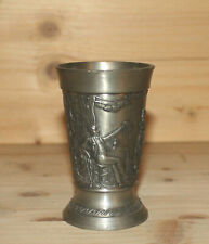 Vintage German hand made ornate pewter cup mug picture