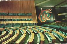 A View of the General Assembly Hall In The United Nations Headquarters Postcard picture