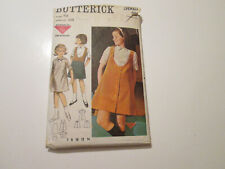Vtg Butterick Pattern #3665 Girls ALine Dress Jumper AMF Bowling Sz 10 CUT 1965 picture