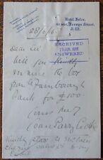 Antique Hotel Jules Jermyn Street London SW Headed Letter Dated 1916 picture