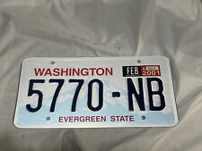 WASHINGTON EVERGREEN STATE  License Plates 5770-NB BRAND NEW NEVER USED picture