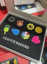 Pokemon Cosplay Kanto Indigo League Gym Badges Set 8Pcs Metal Pins In Box picture