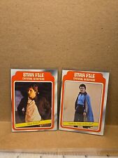 Vintage 1980 Topps Star Wars Empire Strikes Back Star File Solo Calrissam NM picture